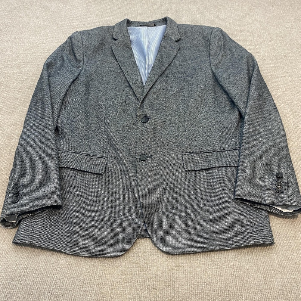 Banana Republic Blazer Mens 44 Gray Check Tailored Slim Fit Sport Coat Jacket
